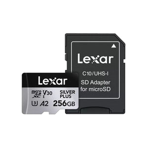 Lexar 256GB Micro SD Card Silver Plus Series with Adaptor