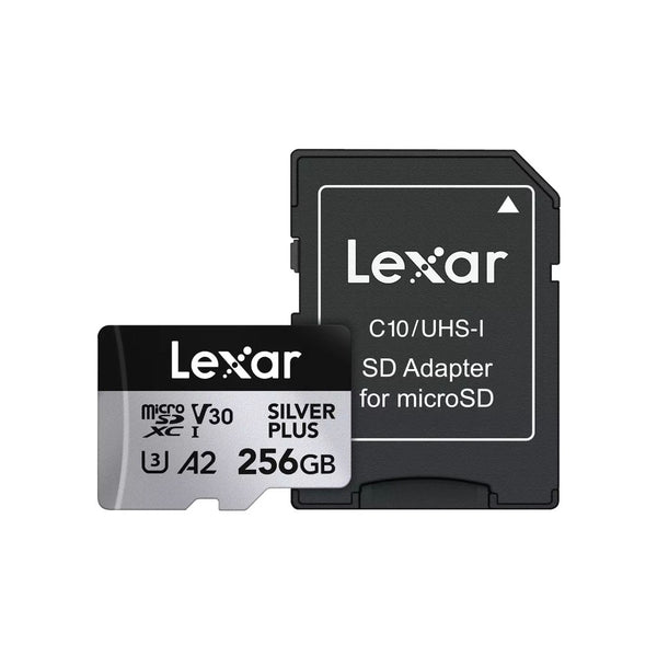 Lexar 256GB Micro SD Card Silver Plus Series with Adaptor