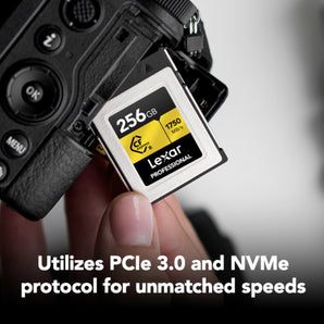Lexar 256GB Professional CFexpress 2.0 Type B Memory Card Gold Series