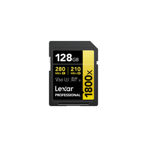 Lexar 128GB Twin Pack Professional 1800x SDXC UHS-II Card Gold Series U3 V60