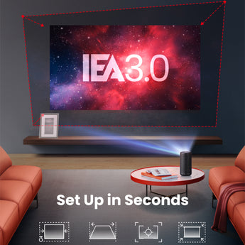 Nebula Capsule 3 Mini 1080p Google TV Portable 120 Inch Projector 2.5hr Battery - CEN