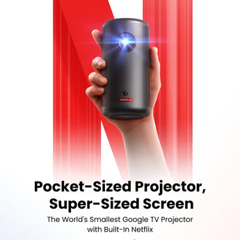 Nebula Capsule 3 Mini 1080p Google TV Portable 120 Inch Projector 2.5hr Battery - CEN