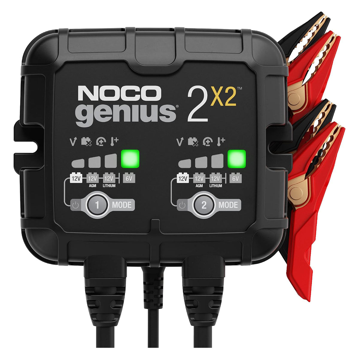 NOCO Genius2X2 6V/12V 4A 2-Bank Battery Trickle Charger Maintainer Desulfator - CEN