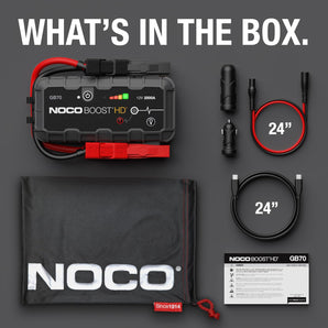 Noco Boost GB70 2000A UltraSafe Jump Starter Power Pack 12V Car Battery Booster - CEN