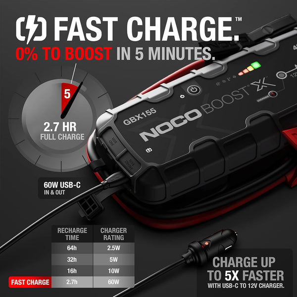 Noco Boost X GBX155 4250A UltraSafe Jump Starter Power Pack 12V Battery Booster - CEN