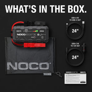 Noco Boost X GBX75 2500A UltraSafe Jump Starter Power Pack 12V Battery Booster - CEN