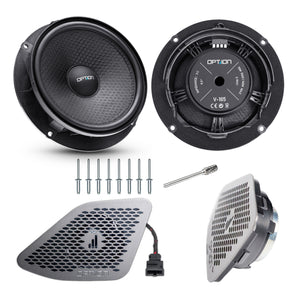 Option Audio Pro Edition 8 Inch VW T6 Component Speakers Tweeter Grill 100w RMS