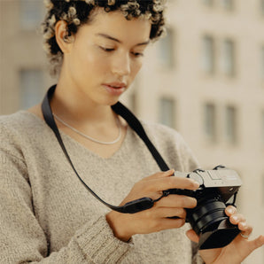 Peak Design Form Leather Standard Black Camera Strap with Quick Release Anchors