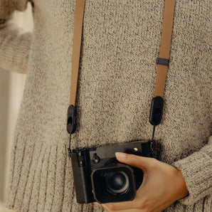 Peak Design Form Leather Standard Tan Camera Strap with Quick Release Anchors