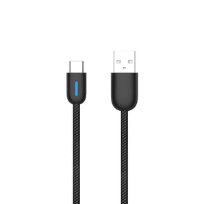 Pioneer CD-U5310AC USB Type A to USB Type C Nylon Mesh with Blue LED 1m Cable