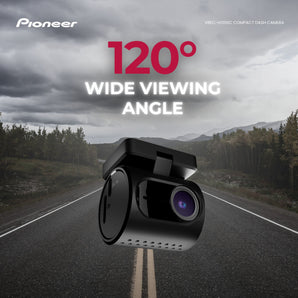 Pioneer VREC-H120SC Dash Cam Wi-Fi 1296p Ultra Compact 1 Channel Front Camera - CEN