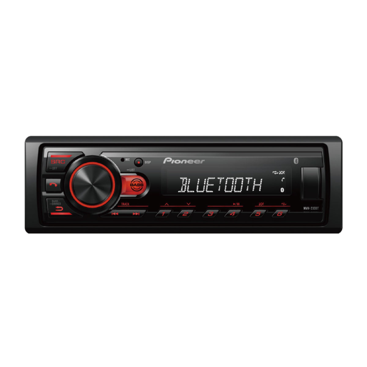 Pioneer MVH-230BT Car Stereo Bluetooth Audio & Handsfree USB Short Chassis Body - CEN
