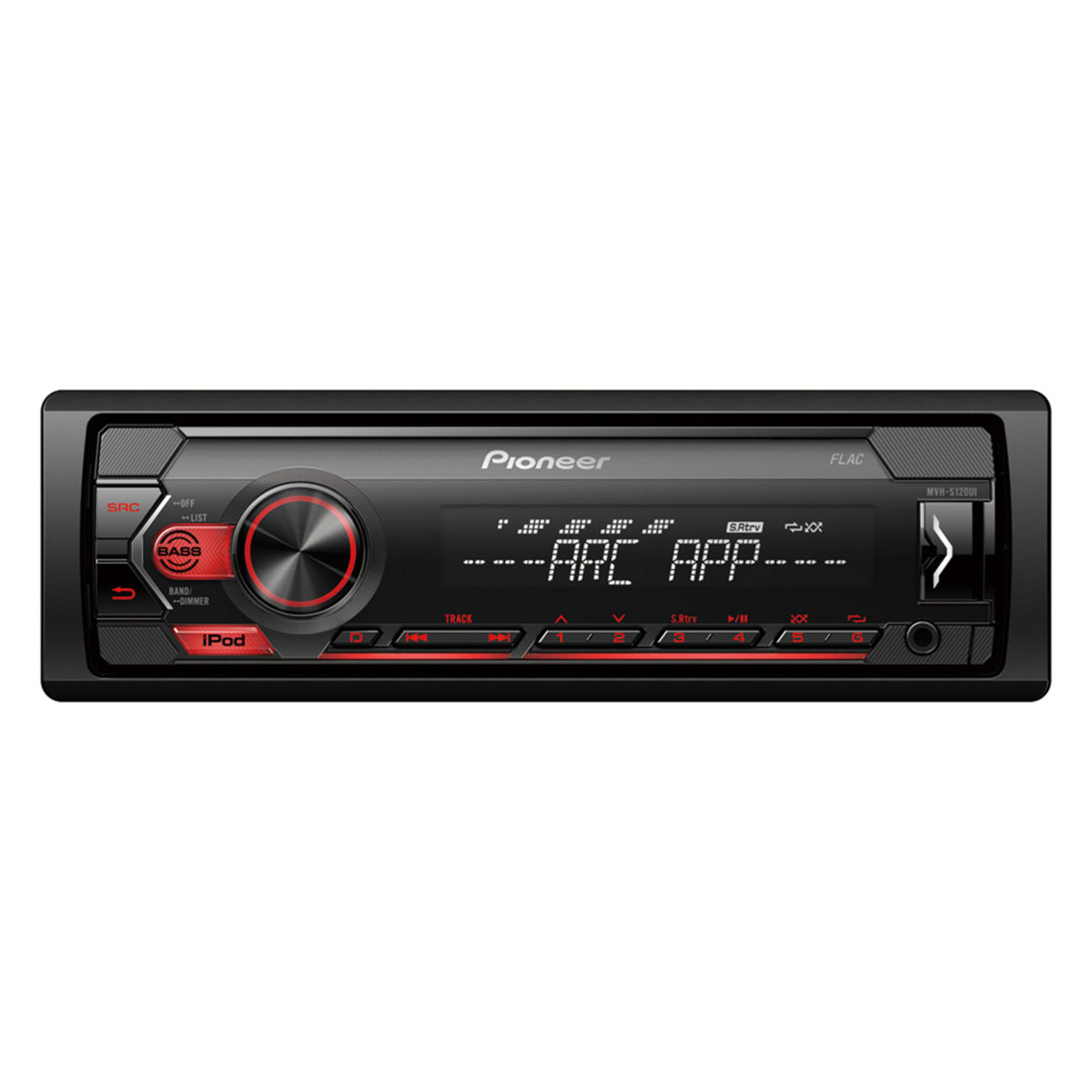 Pioneer MVH-S120UI Car Stereo Front USB MP3 AUX FM Radio Red Display - CEN