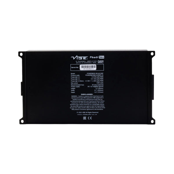 Vibe Powerbox 80.6-8DSP Amp Compact Mini Class D 6 Channel Car Stereo Amplifier