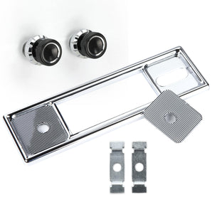 RetroSound Faceplate Chrome Black Pinstripe Inserts with Knob Set for RetroRadio - CEN