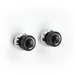 RetroSound Knob Set 39-78  Black Front and Rear Chrome Knobs for RetroRadios - CEN