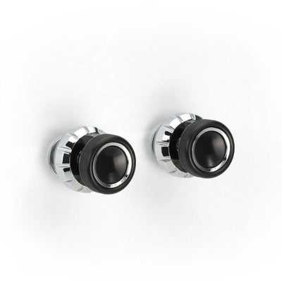 RetroSound Knob Set 39-78 Black Front and Rear Chrome Knobs for RetroRadios