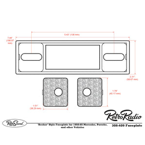 RetroSound Becker Style Motor 6 DAB Bluetooth Black Pebbled Chrome Classic Radio - CEN