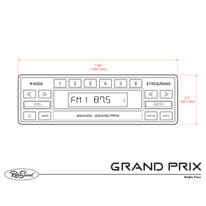 RetroSound Grand Prix Motor 6 DAB FM AM Radio Bluetooth USB Classic Car Stereo - CEN