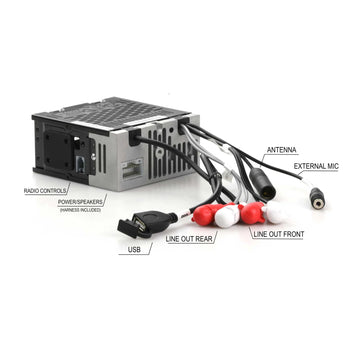 RetroSound Grand Prix Motor 2B Radio FM AM Bluetooth USB Classic Car Stereo - CEN