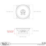 RetroSound Standard Stereo Speakers Mylar Tweeters Sold as a Pair 25w RMS - CEN