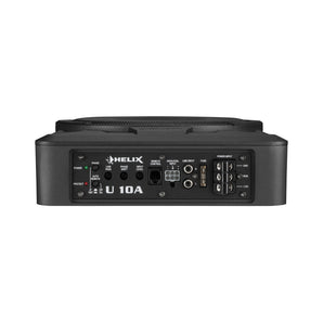 Helix U 10A Underseat Sub Compact 10 Inch Active Subwoofer with Bass Remote