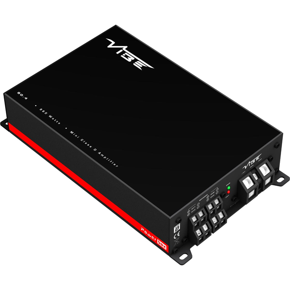 Vibe Powerbox 80.4M Amp Compact Micro Class D 4 Channel Car Stereo Amplifier - CEN
