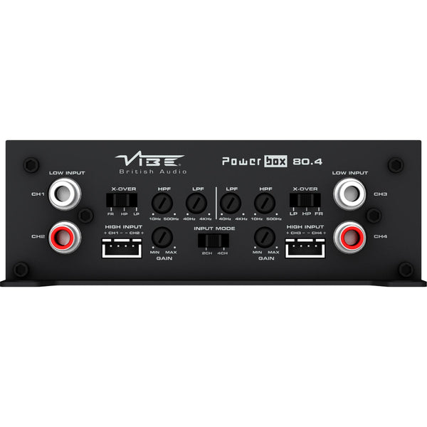 Vibe Powerbox 80.4M Amp Compact Micro Class D 4 Channel Car Stereo Amplifier - CEN