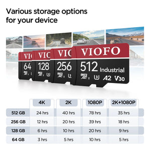 Viofo 512GB Dash Camera MicroSD Card U3 A2 V30 High Speed Endurance Memory Card - CEN
