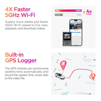 Viofo A119 Mini 2 Dash Cam Front 1 Channel 2K Quad HD 5MP Starvis 2 GPS Camera - CEN