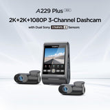 Viofo A229 Plus 3CH Dash Cam 2K Front & Rear Starvis 2 GPS WIFI HDR Taxi Camera - CEN
