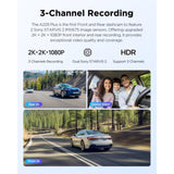 Viofo A229 Plus 3CH Dash Cam 2K Front & Rear Starvis 2 GPS WIFI HDR Taxi Camera - CEN
