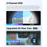 Viofo A229 Plus 3CH Dash Cam 2K Front & Rear Starvis 2 GPS WIFI HDR Taxi Camera - CEN