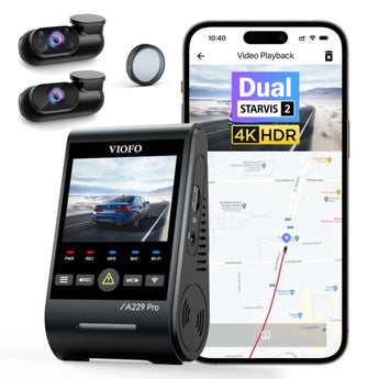 Viofo A229 Pro 3CH Dash Cam 4K Front 2K Rear Starvis 2 GPS WIFI HDR Taxi Camera - CEN