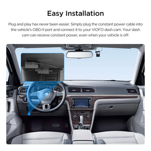 Viofo OP100 OBD-II USB C Constant Power Parking Mode Cable for A329 A229 Series