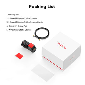 Viofo RCC360 Infrared Fisheye Cabin Camera 2K HDR for A329S Series Dash Cameras