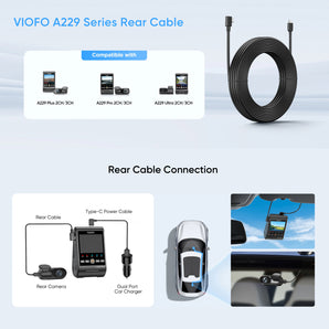 Viofo Replacement Telephoto Camera Cable 0.6m RTC320 for A229 Series Dash Cam