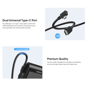 Viofo Replacement Telephoto Camera Cable 0.6m RTC320 for A229 Series Dash Cam